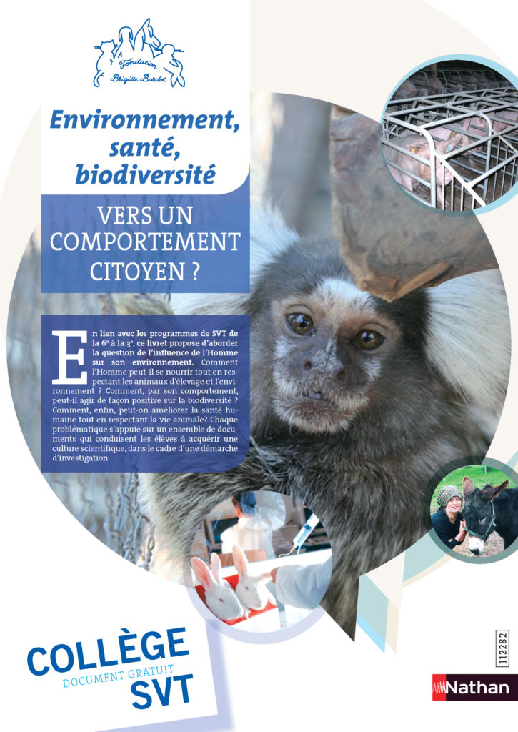 fondation brigitte bardot junior enfants animaux pedagogie protection animale editions nathan professeurs ecole college